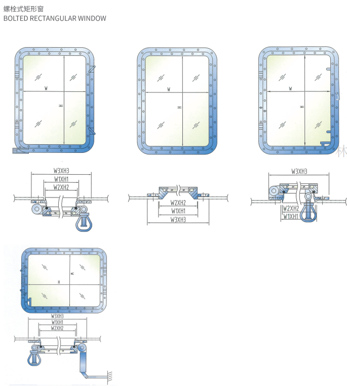 Bolt-on rectangular windows