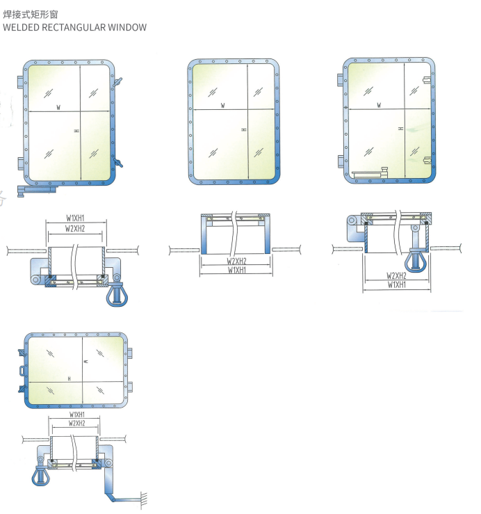 Welded rectangular windows